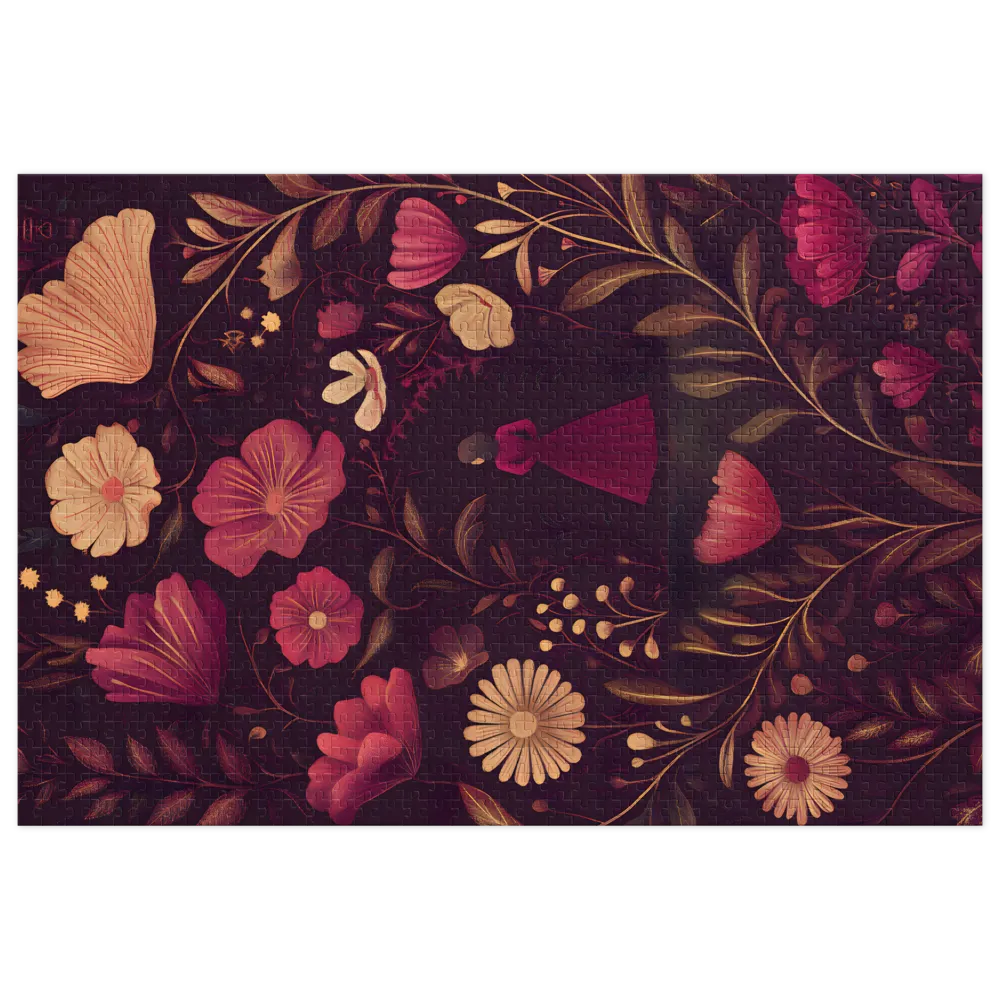 The Floral Enchantress 
 Jigsaw Puzzle in Tin Box