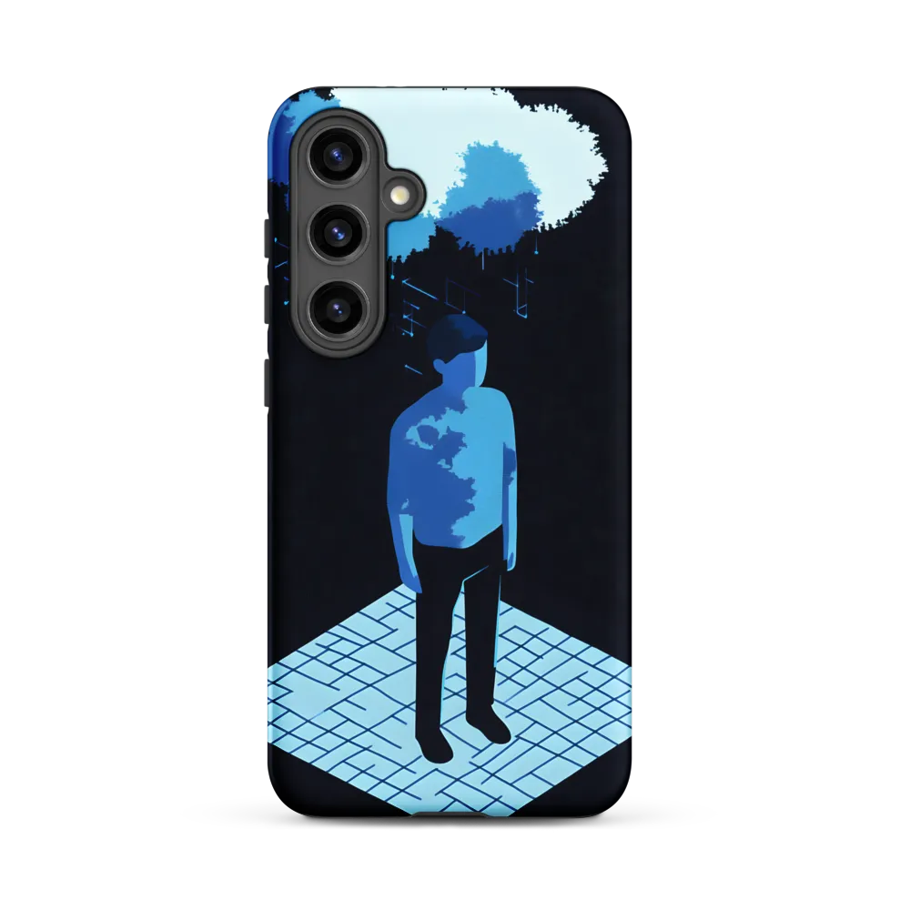 Minimalist Blue Cloud Portrait | Phone Case