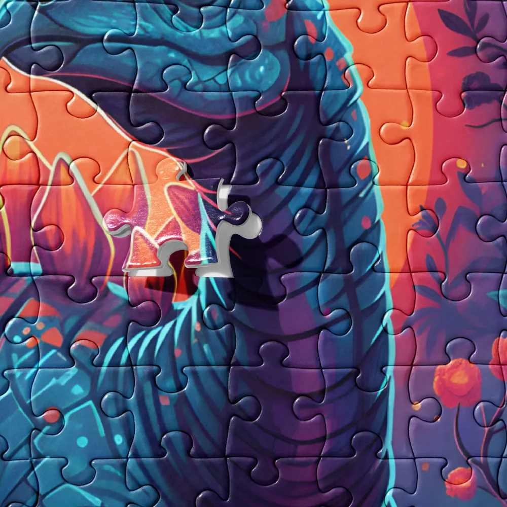 Twilight Stegosaurus 
 Jigsaw Puzzle in Tin Box