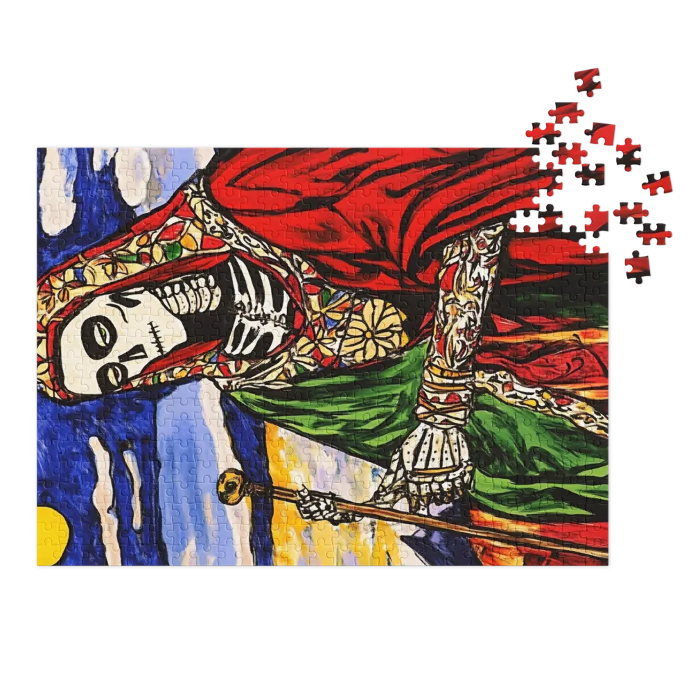 Santa Muerte Iluminada 
 Puzzle em caixa de metal