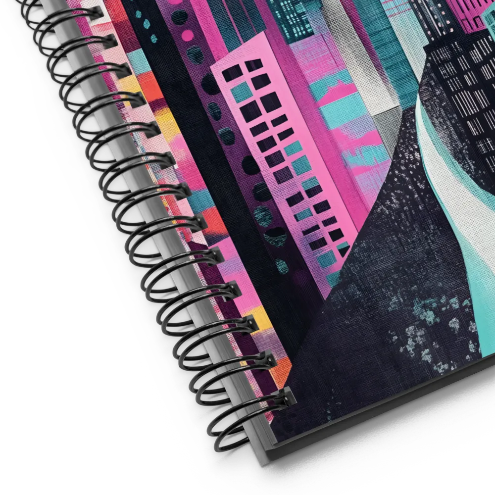 Neon Metropolis 
 Spiral Notebook | 140 pages