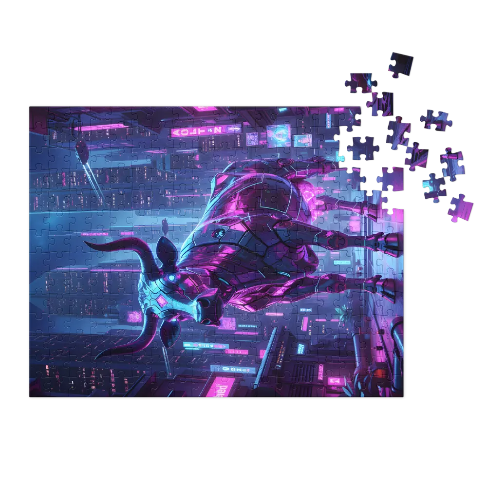 Neon Mech Cow