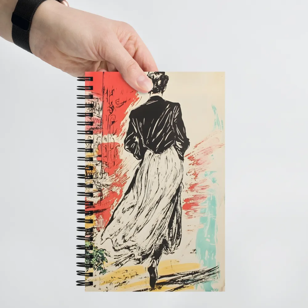 Elegant Figure in Motion 
 Spiral Notebook | 140 pages