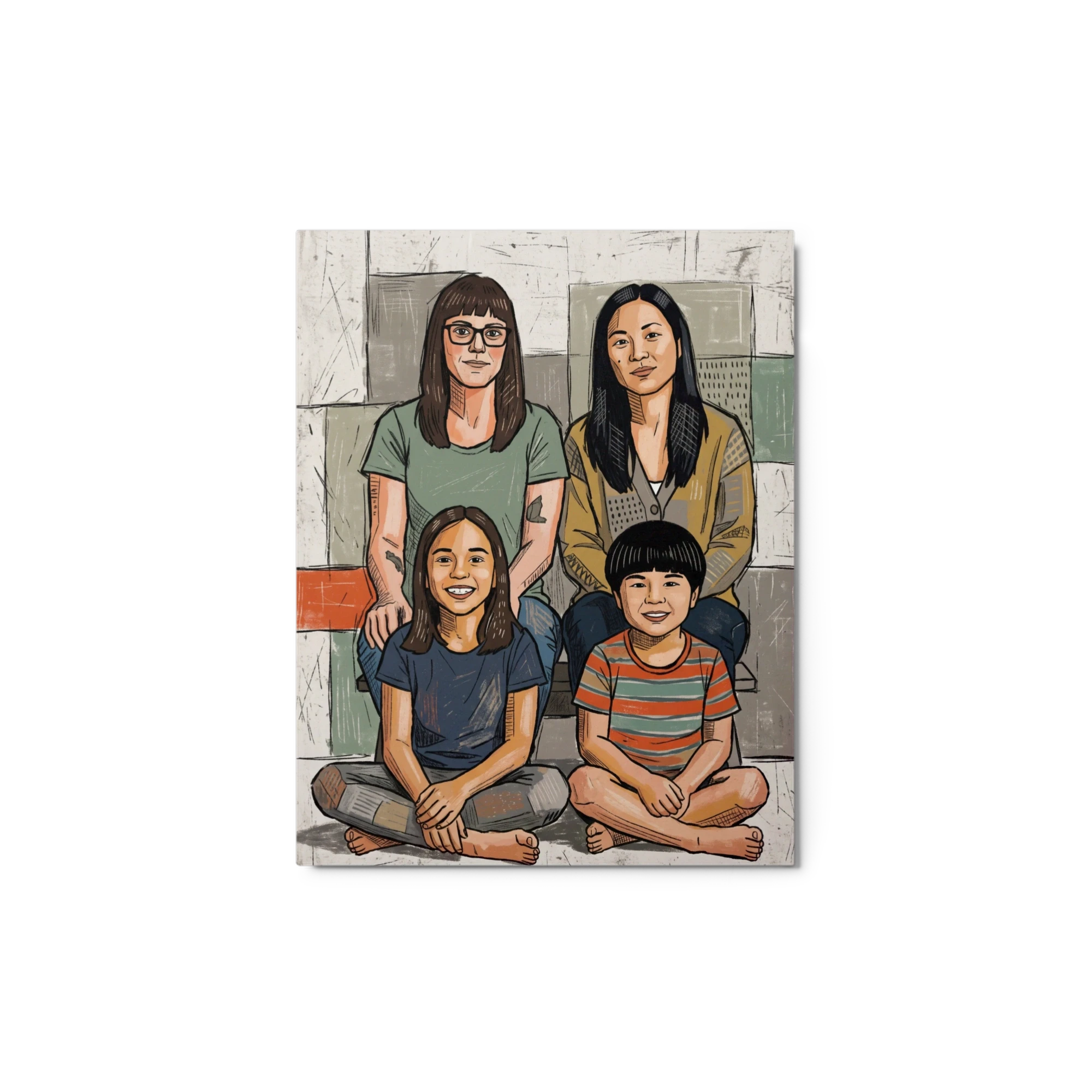Family Portrait — Totemic Expressionism