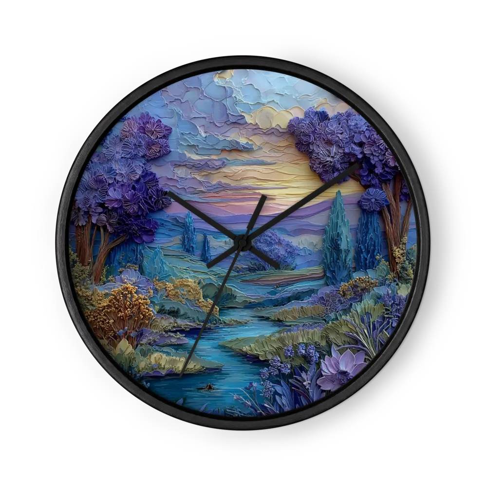 Purple Valley Sunset | Wall Clock