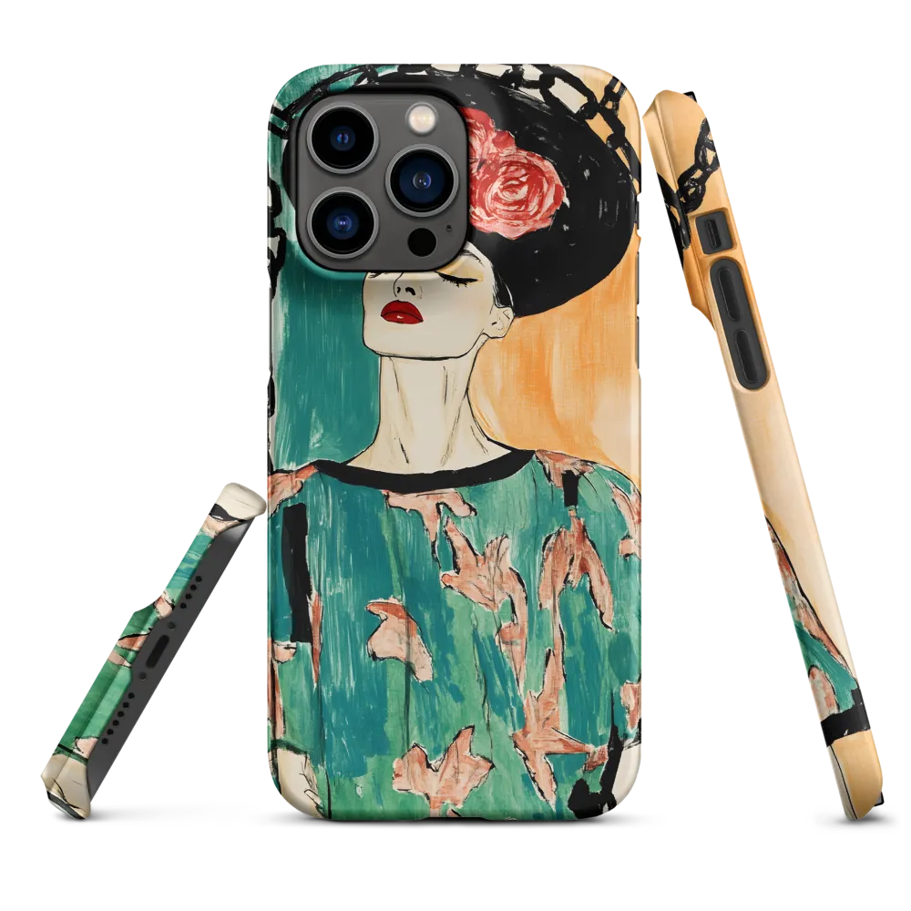 Floral Hat Portrait | Phone Case