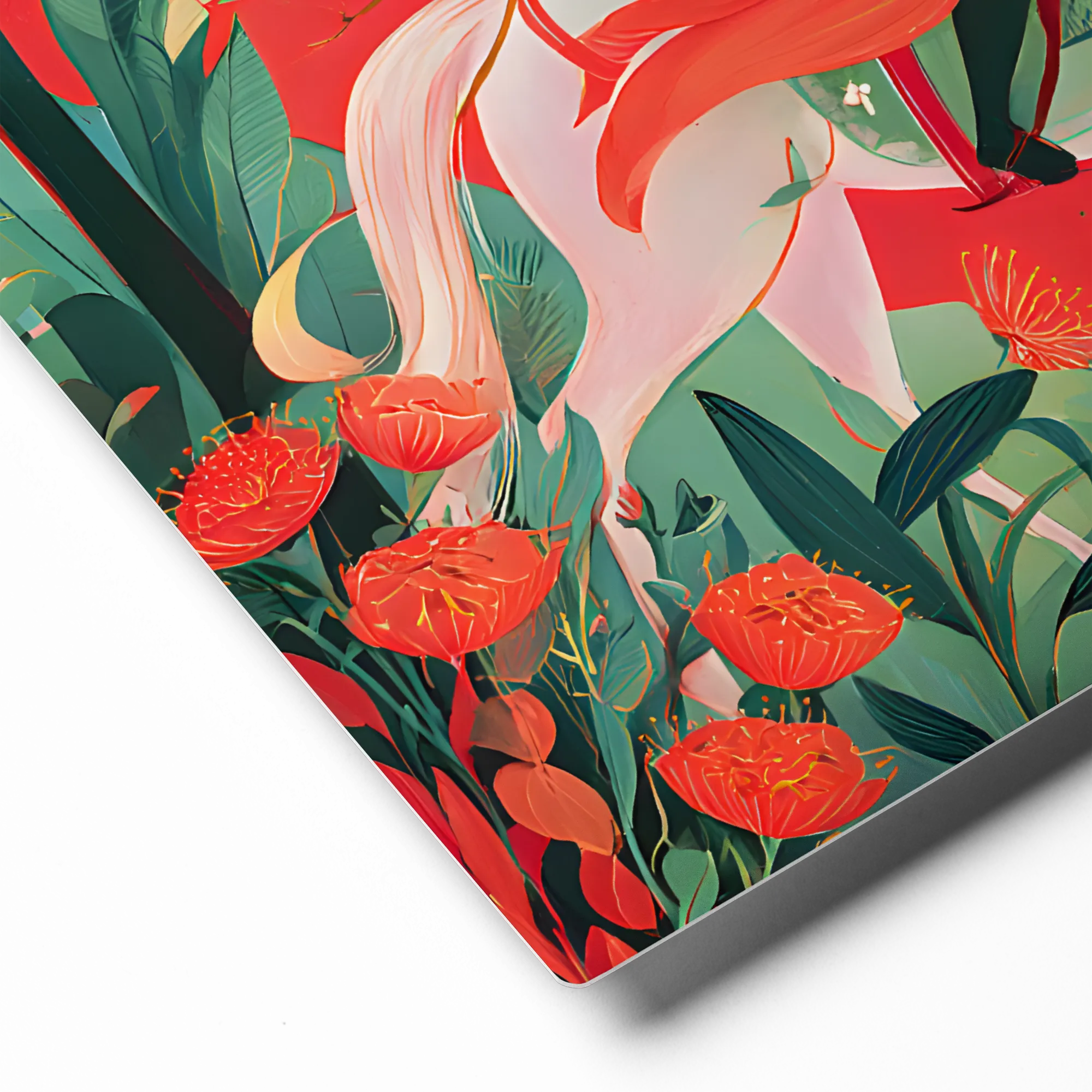 The Red Forest Ride 
 Canvas with Brown Frame