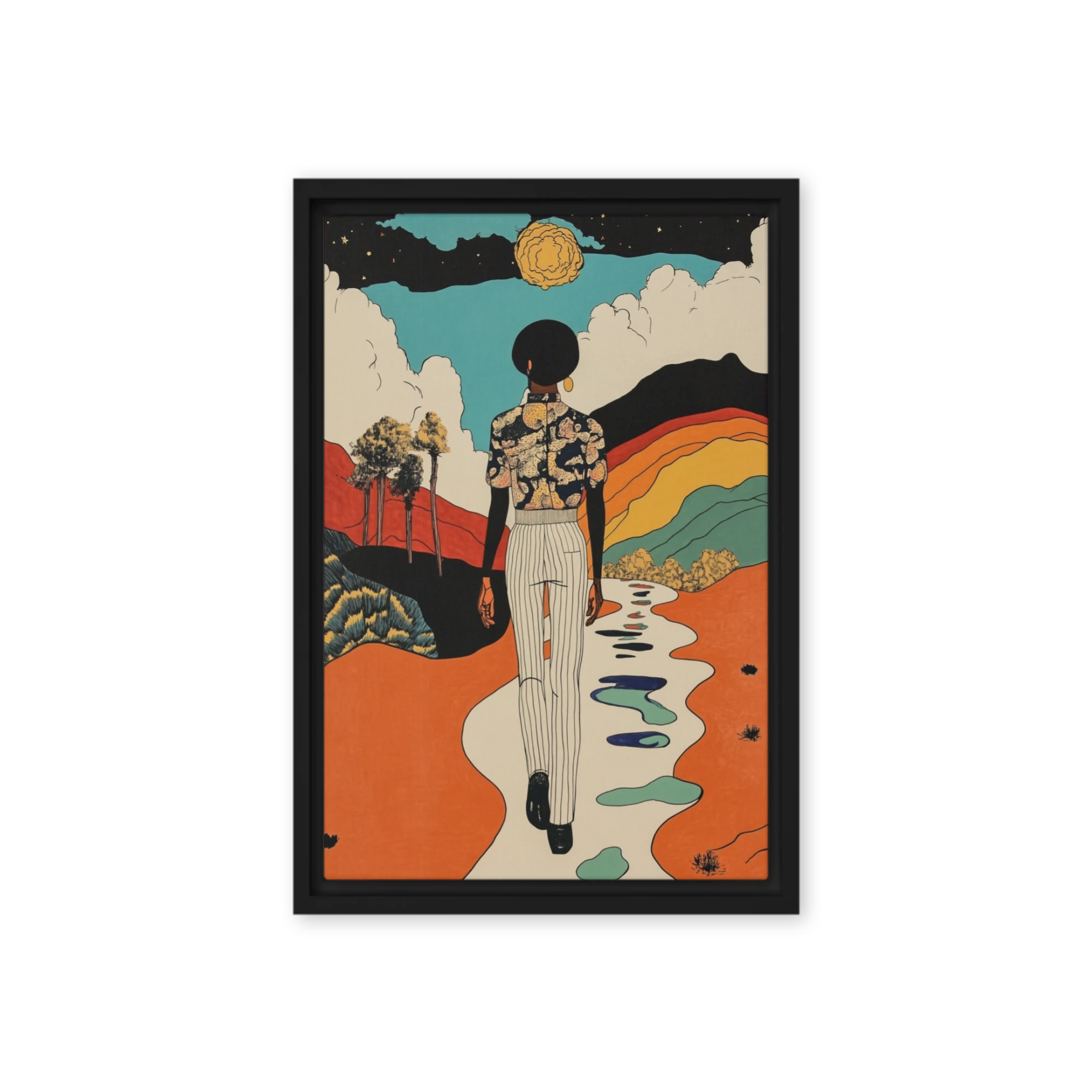Retro Landscape Wanderer
