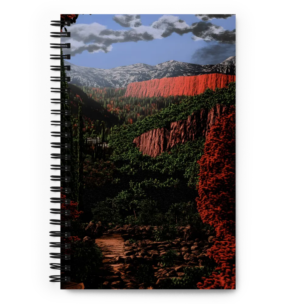 Crimson Peaks Valley 
 Spiral Notebook | 140 pages