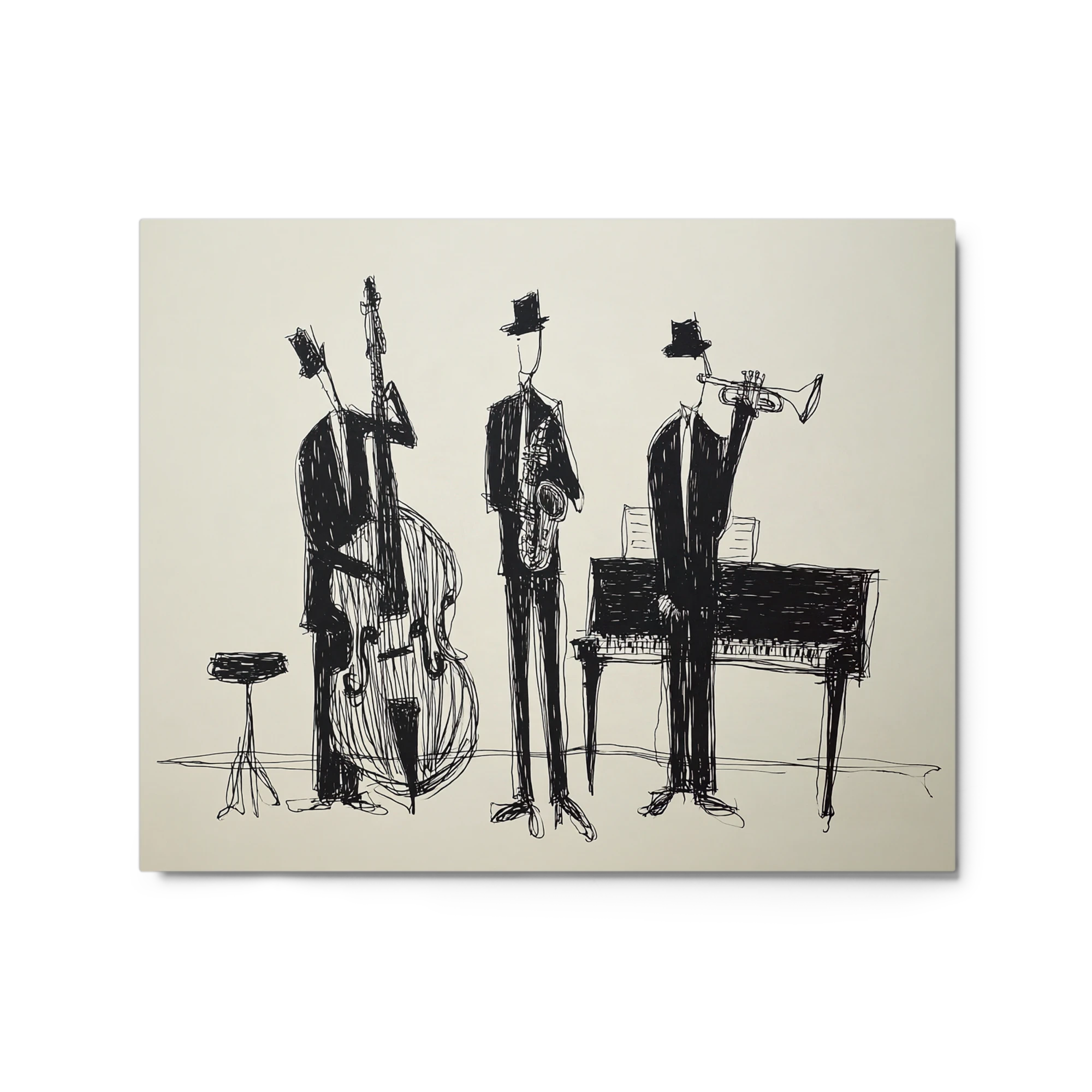 Jazz Trio Line Art | Art Print