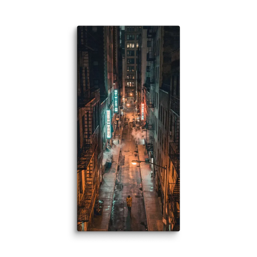 Solitary Night Alley 
 Canvas | 16″x 32″