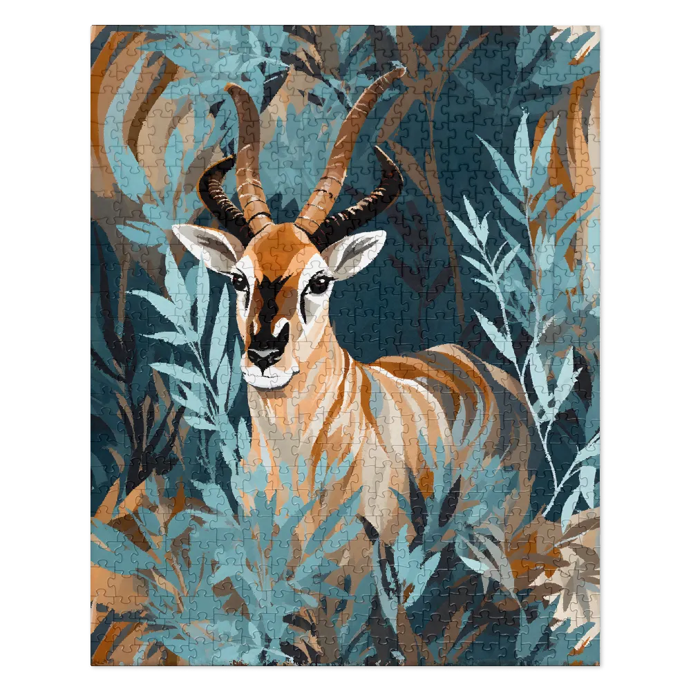 Art Nouveau Gazelle 
 Jigsaw Puzzle