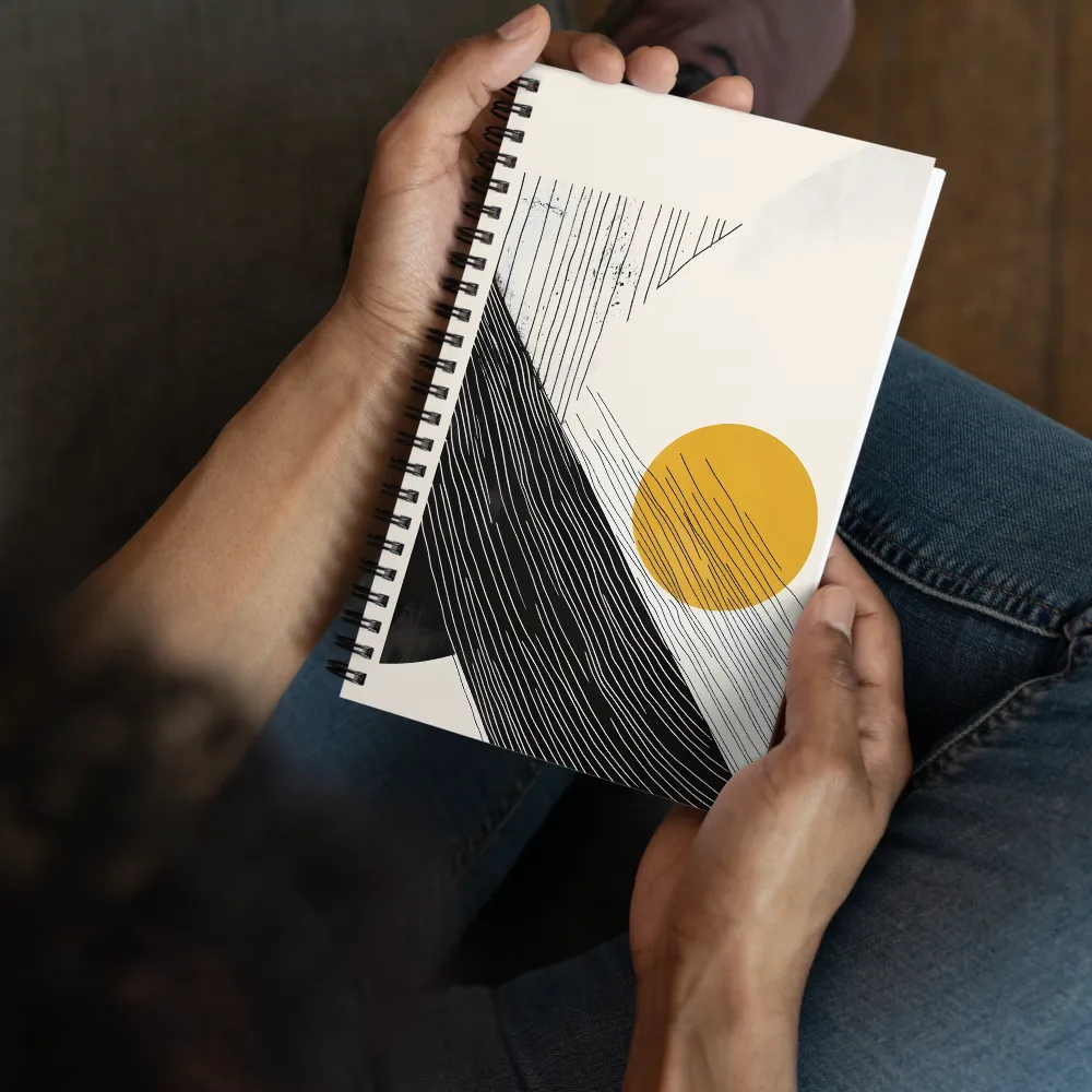 Abstract Sun and Lines 
 Spiral Notebook | 140 pages