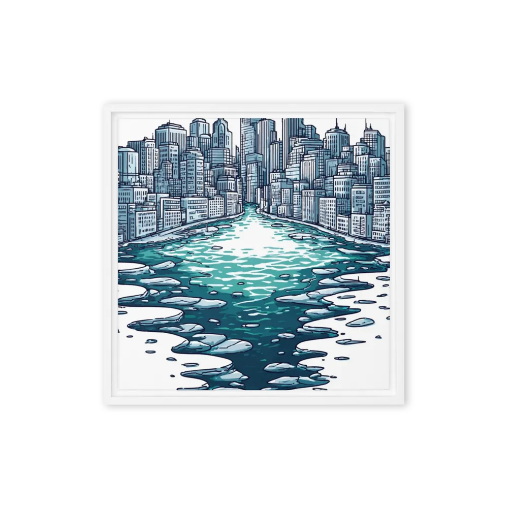 Chilled Metropolis 
 Metal Print | 12″x 12″