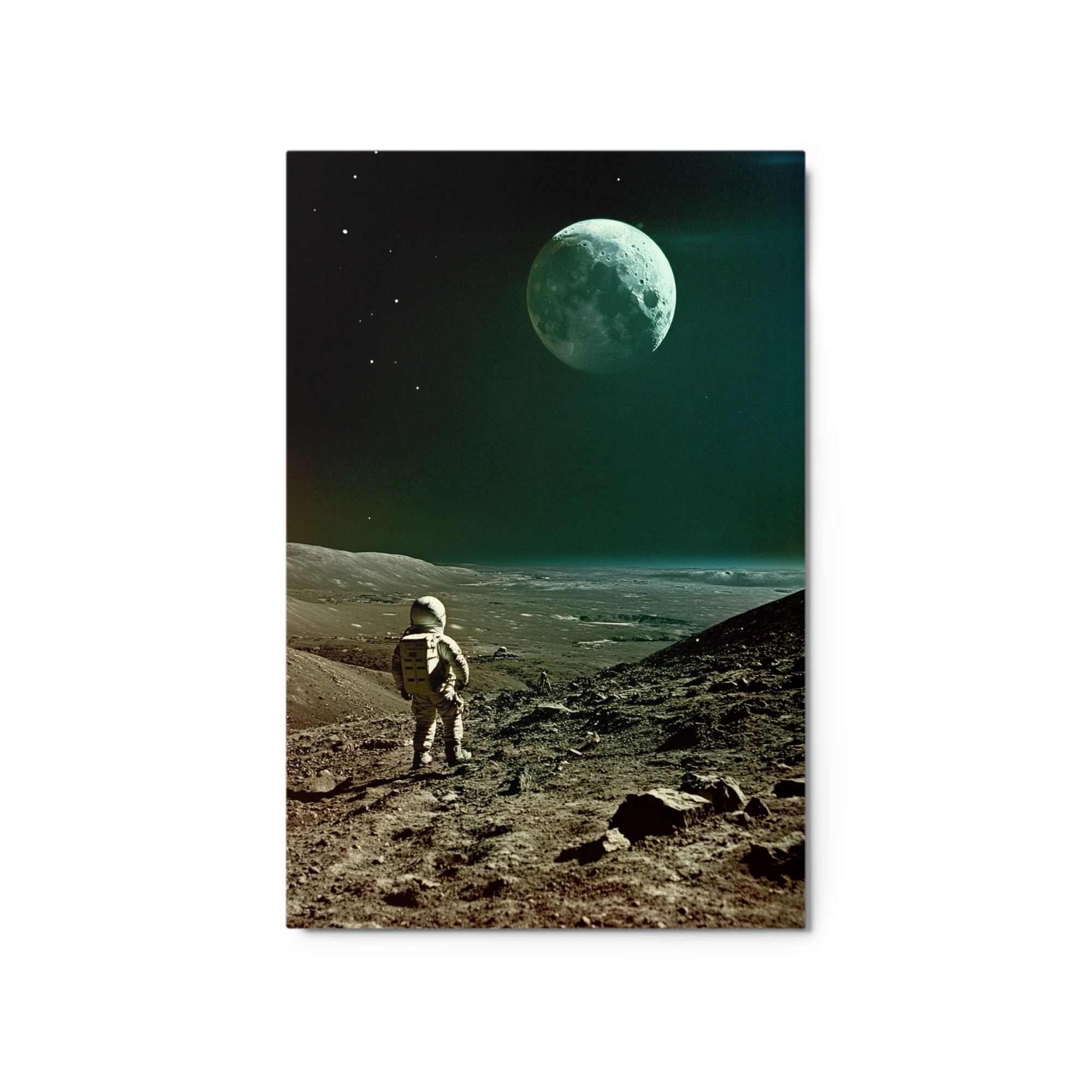 Astronaut on Lunar Landscape