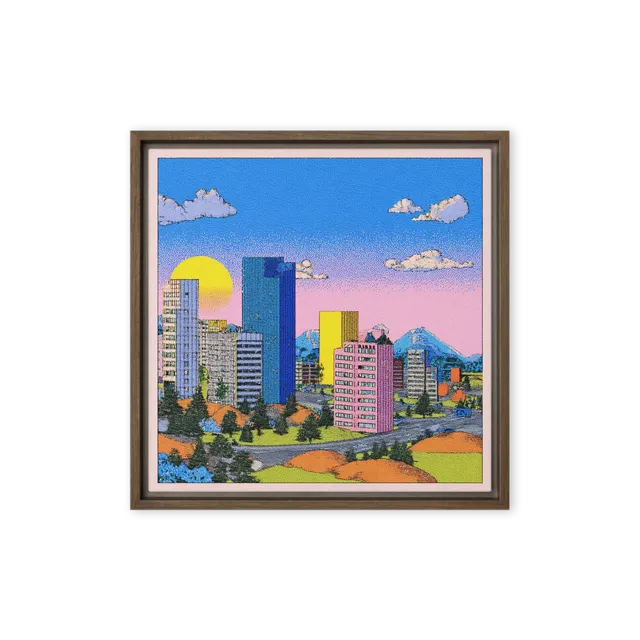 Neon Skyline Sunset | Art Print
