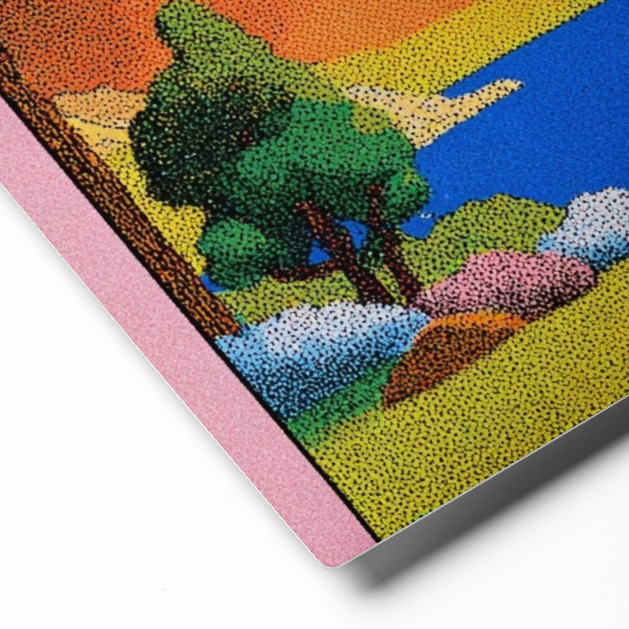 Pointillist Mountain Sunrise | Art Print