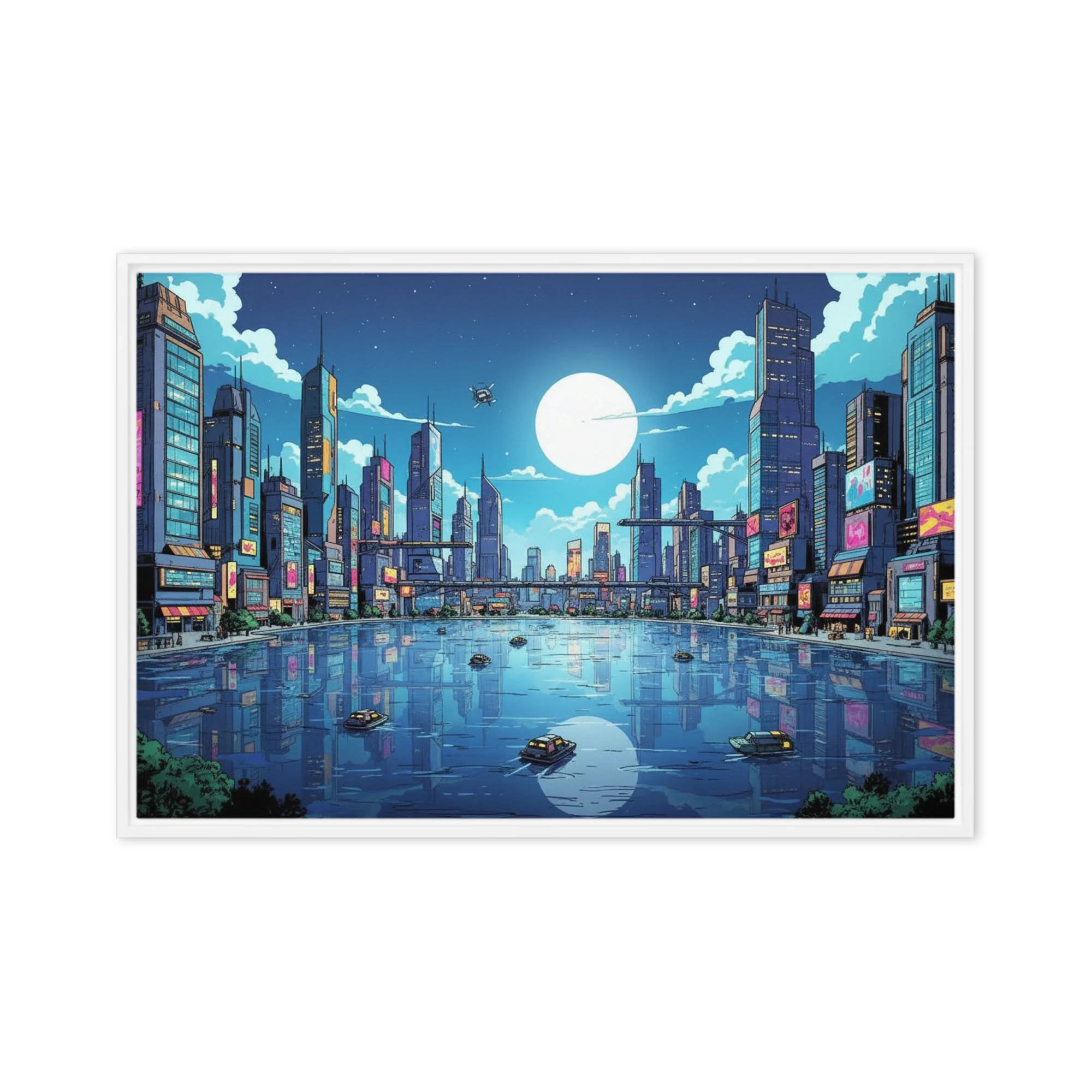 Neon Metropolis Reflection