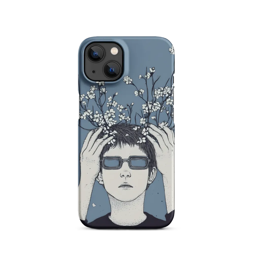 Person with Glasses and Flowers | Phone Case