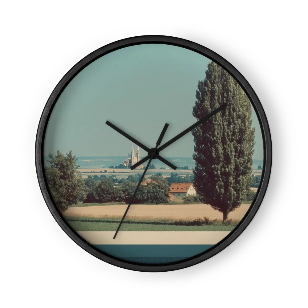 Quiet Landscapes In Dusty Blue-Green — Cypress, Lake, Faded Sky