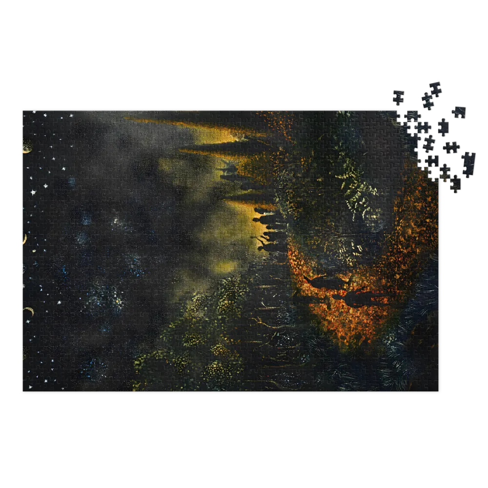 Jornada Noturna Estrelada 
 Puzzle em caixa de metal