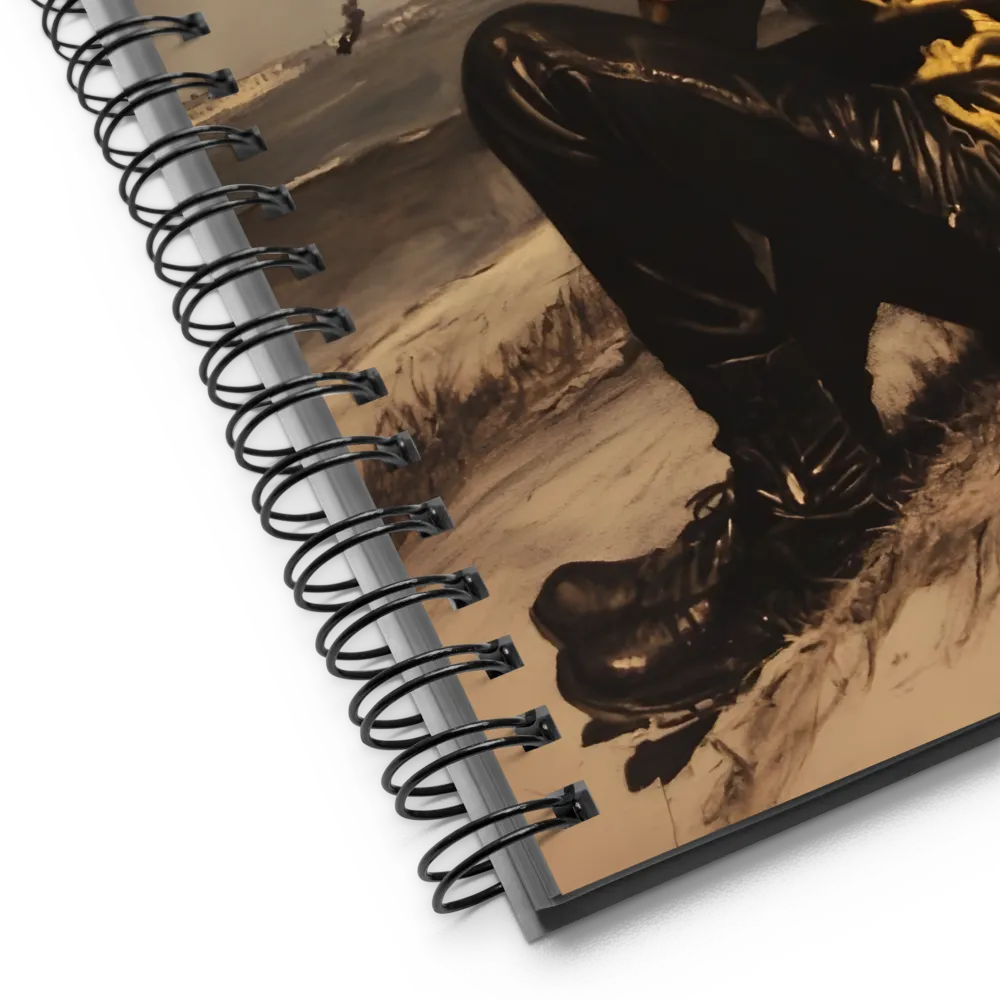 Gilded Horizon: Lone Observer 
 Spiral Notebook | 140 pages