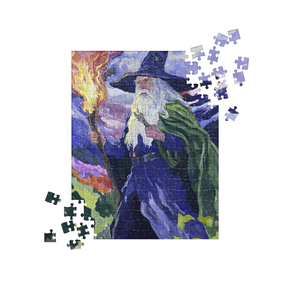 Wizard's Flaming Journey 
 Jigsaw Puzzle