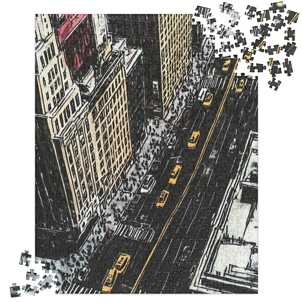 New York City Aerial 
 Jigsaw Puzzle in Tin Box