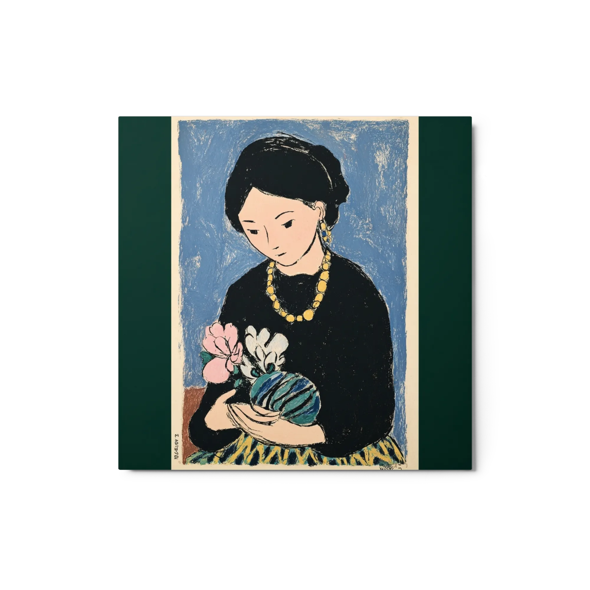 Woman Holding Flowers