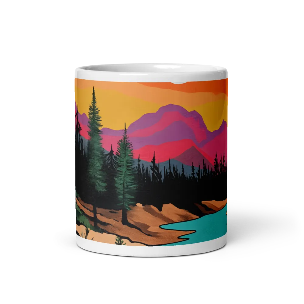Dual Moons Landscape 
 Mug with Black inside