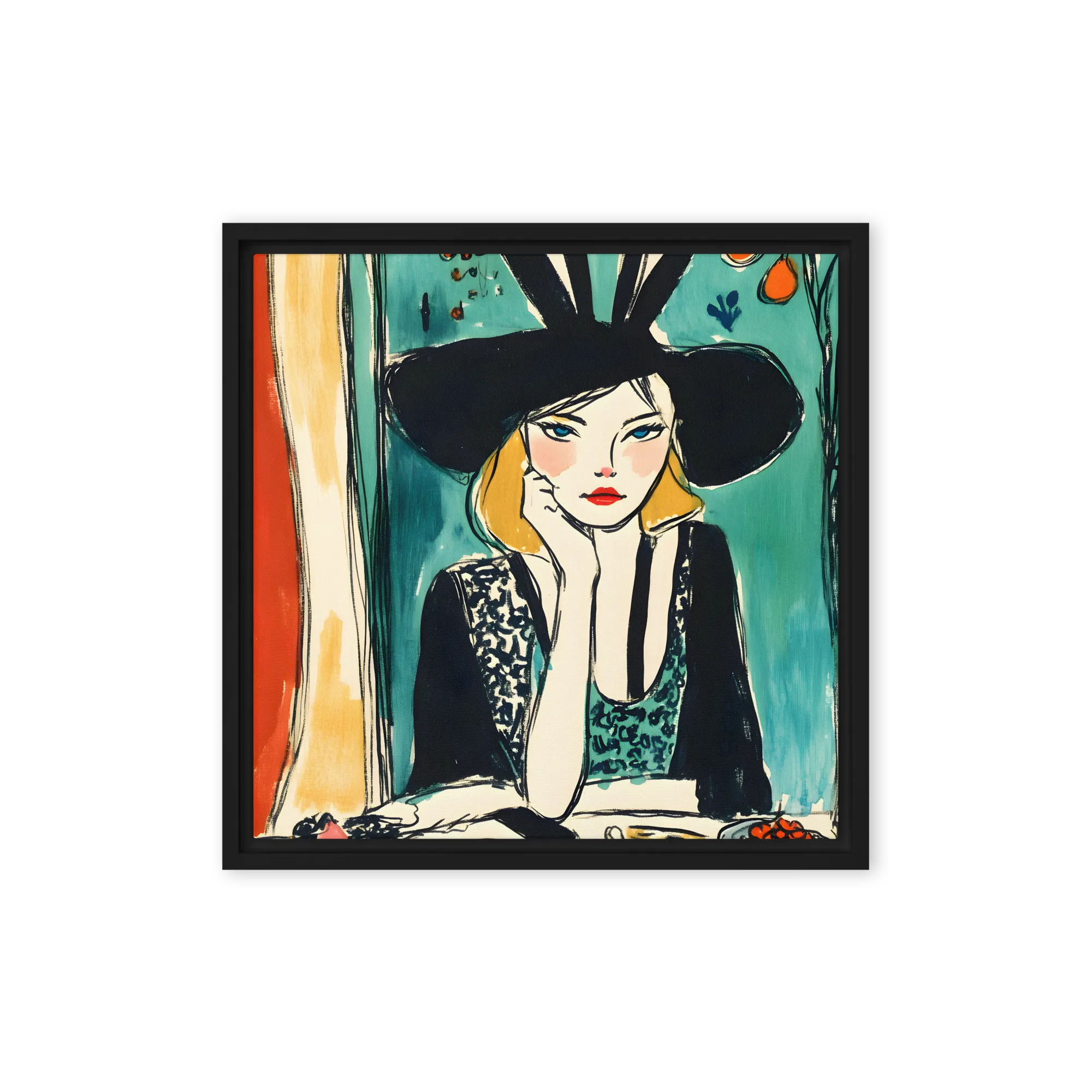 Woman with Bunny Hat