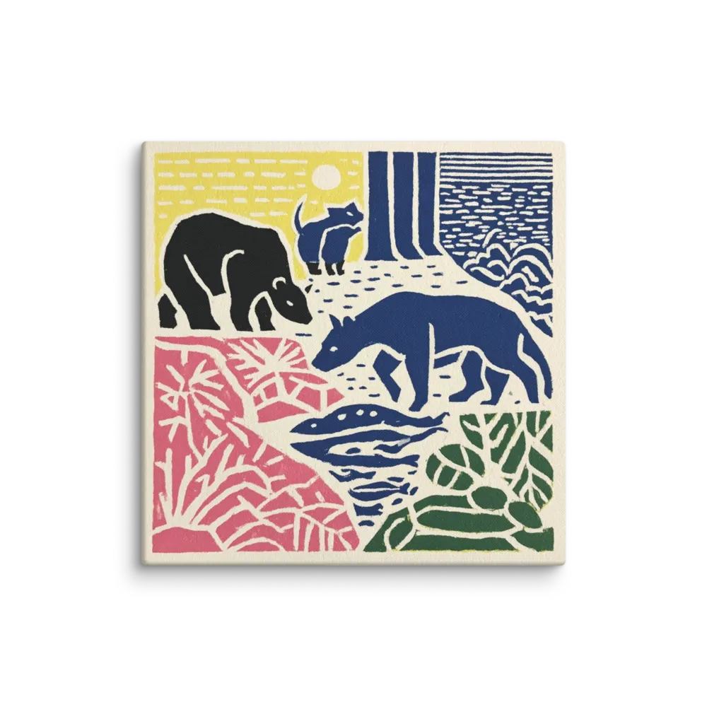 Relief Print Style Art for Modern Walls — Bold Ink