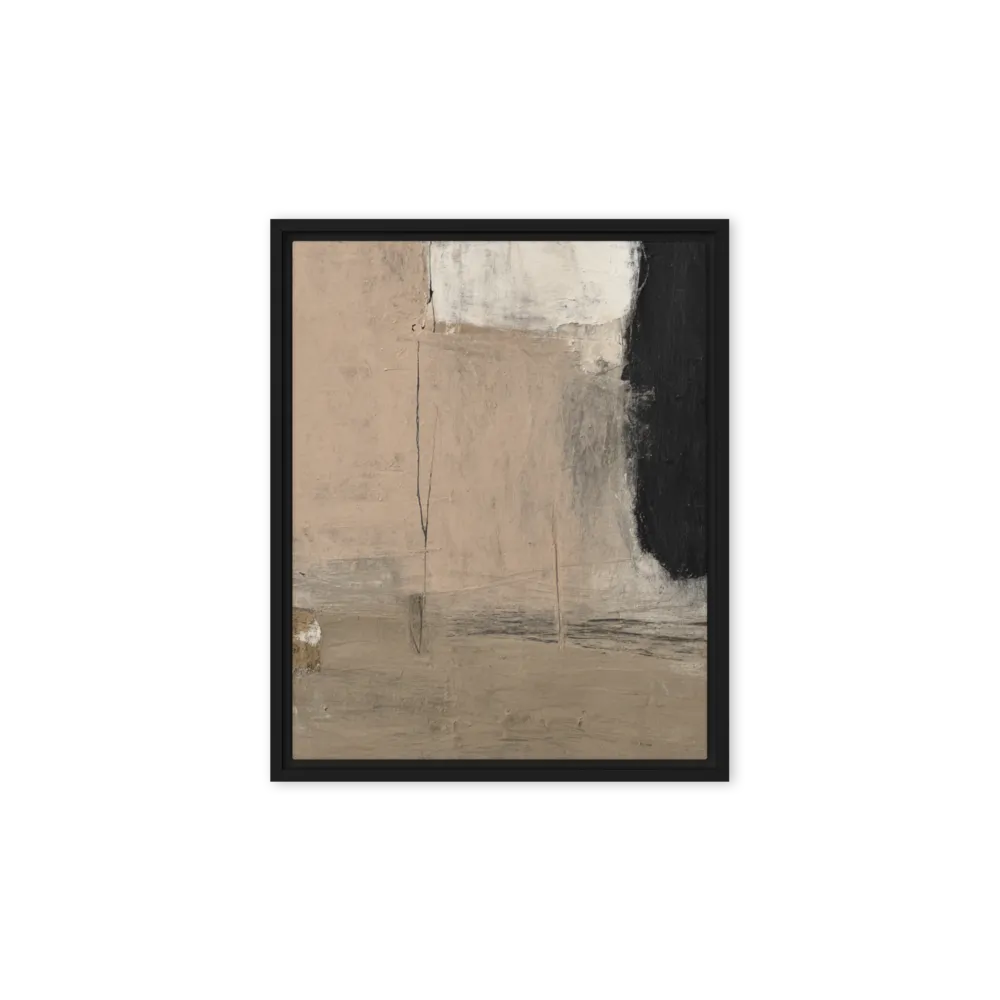 Silent Monolith 
 Canvas with Brown Frame