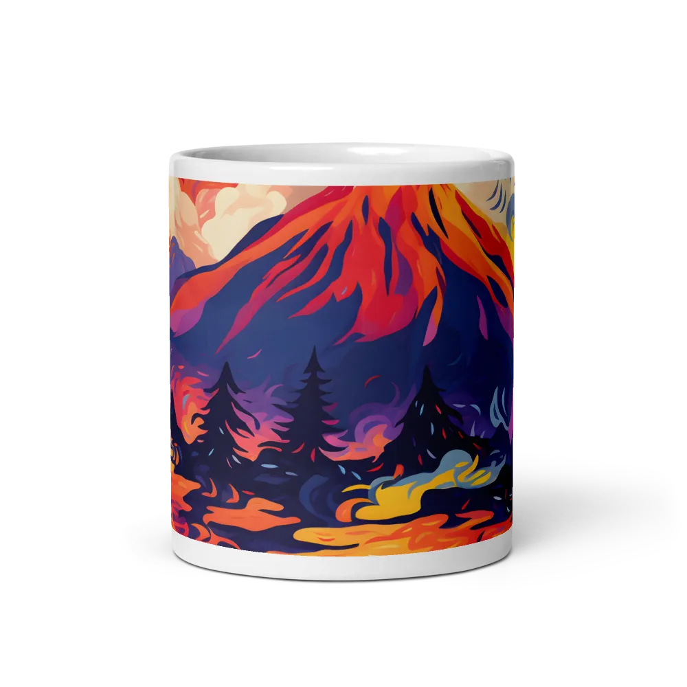 Vibrant Volcanic Fantasy 
 Mug with Black inside | 15 oz