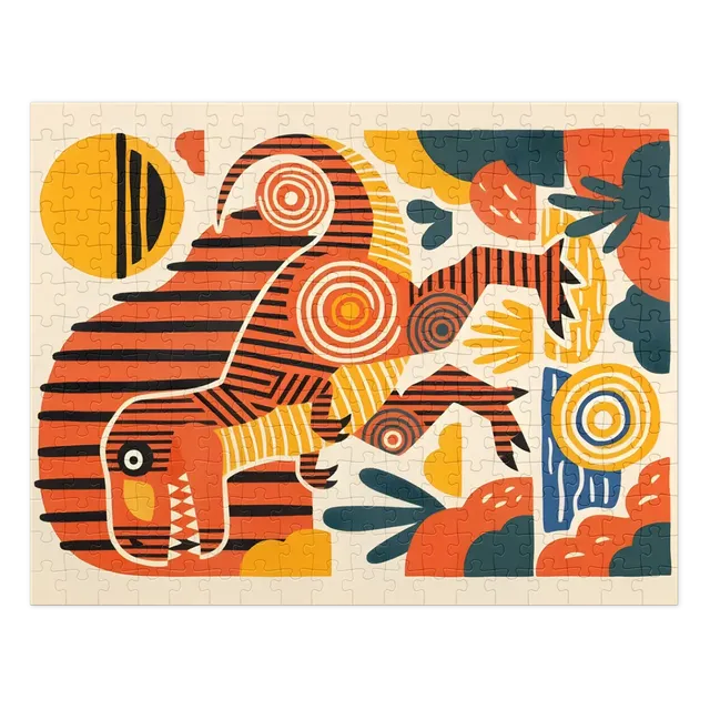Striped T. Rex | Jigsaw Puzzles