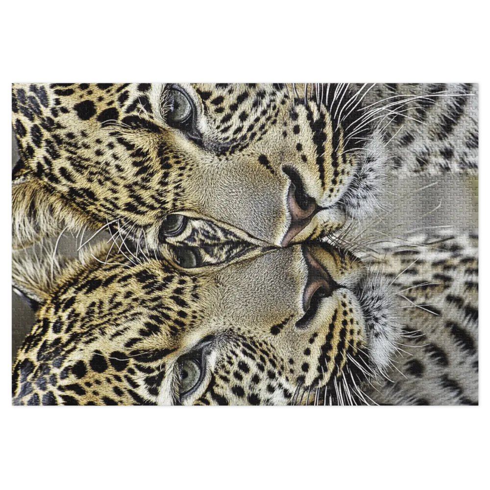 O Olhar Simétrico do Leopardo 
 Puzzle em caixa de metal