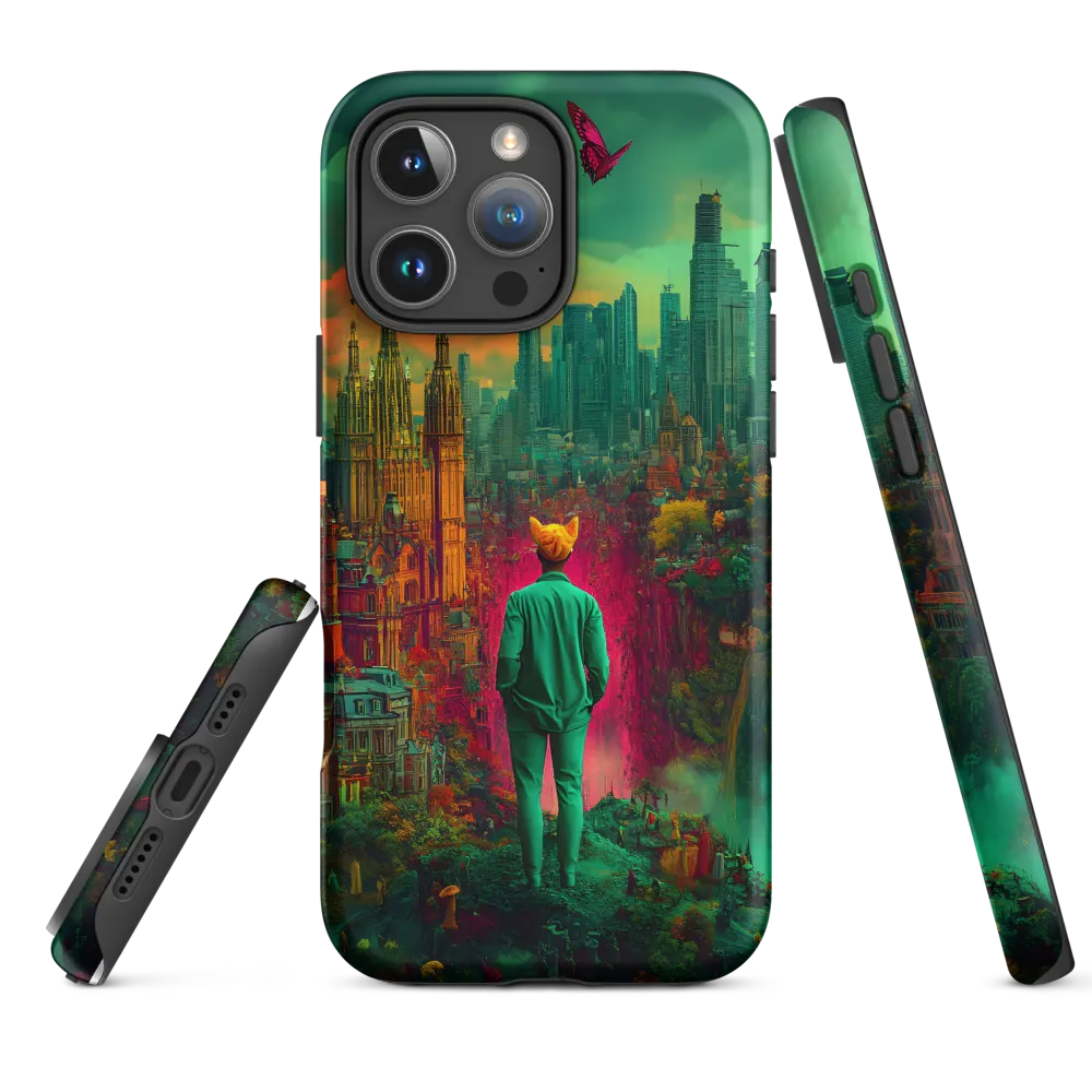 Surreal City Landscape with Figure