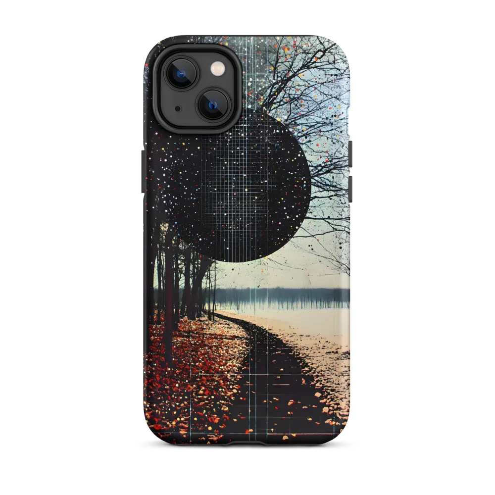 Surreal Landscape with Dark Moon | Phone Case