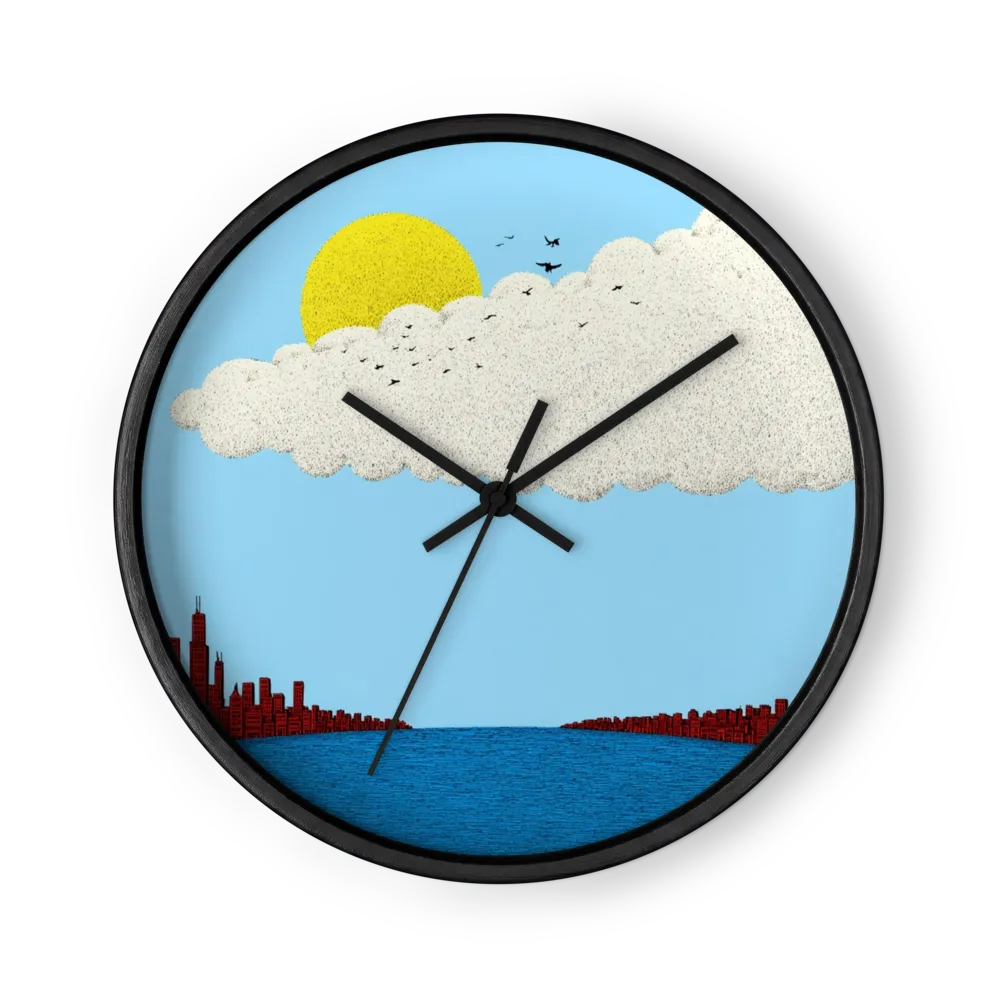 City Under Cloud and Sun | Wall Clock