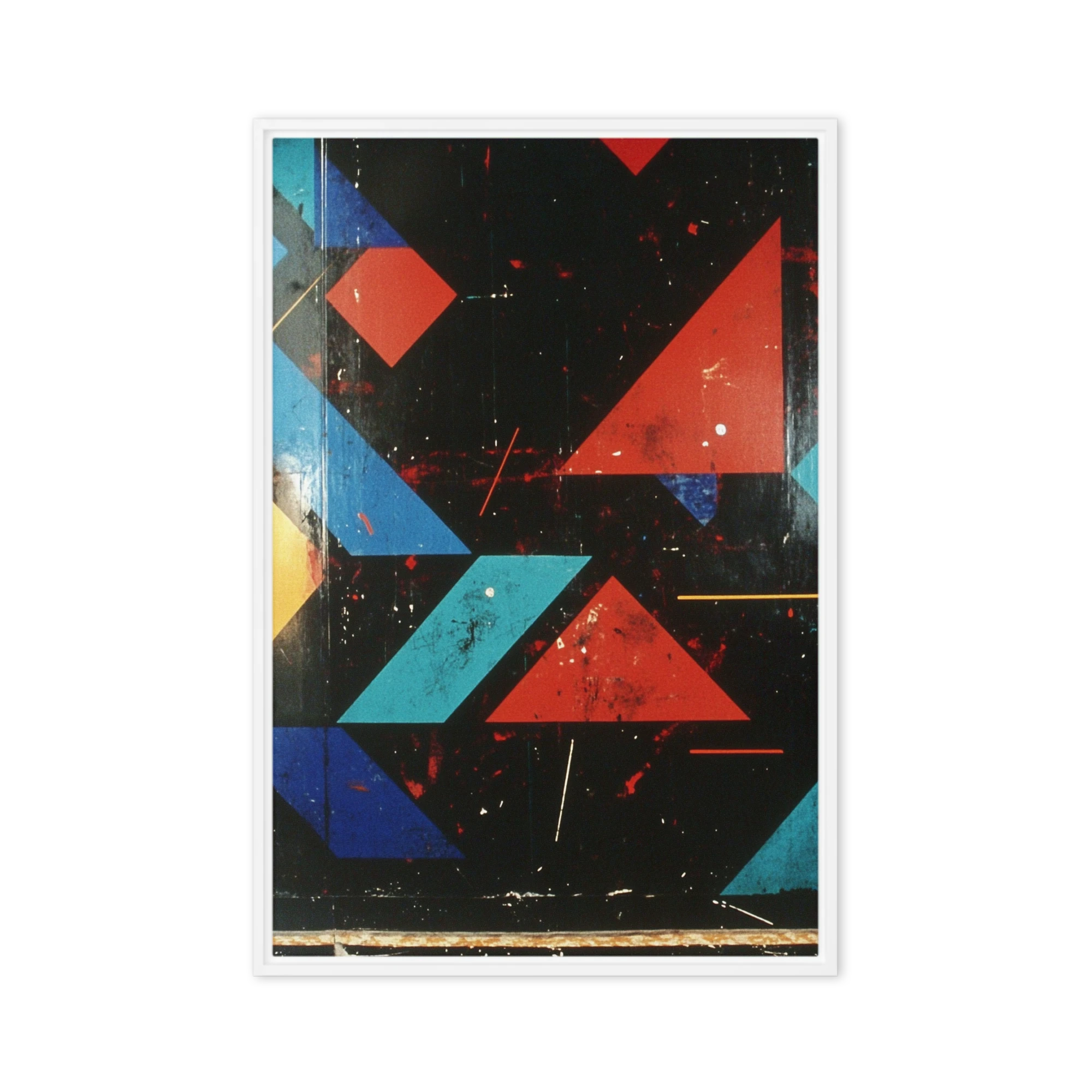 Geometric Abstraction on Black | Art Print