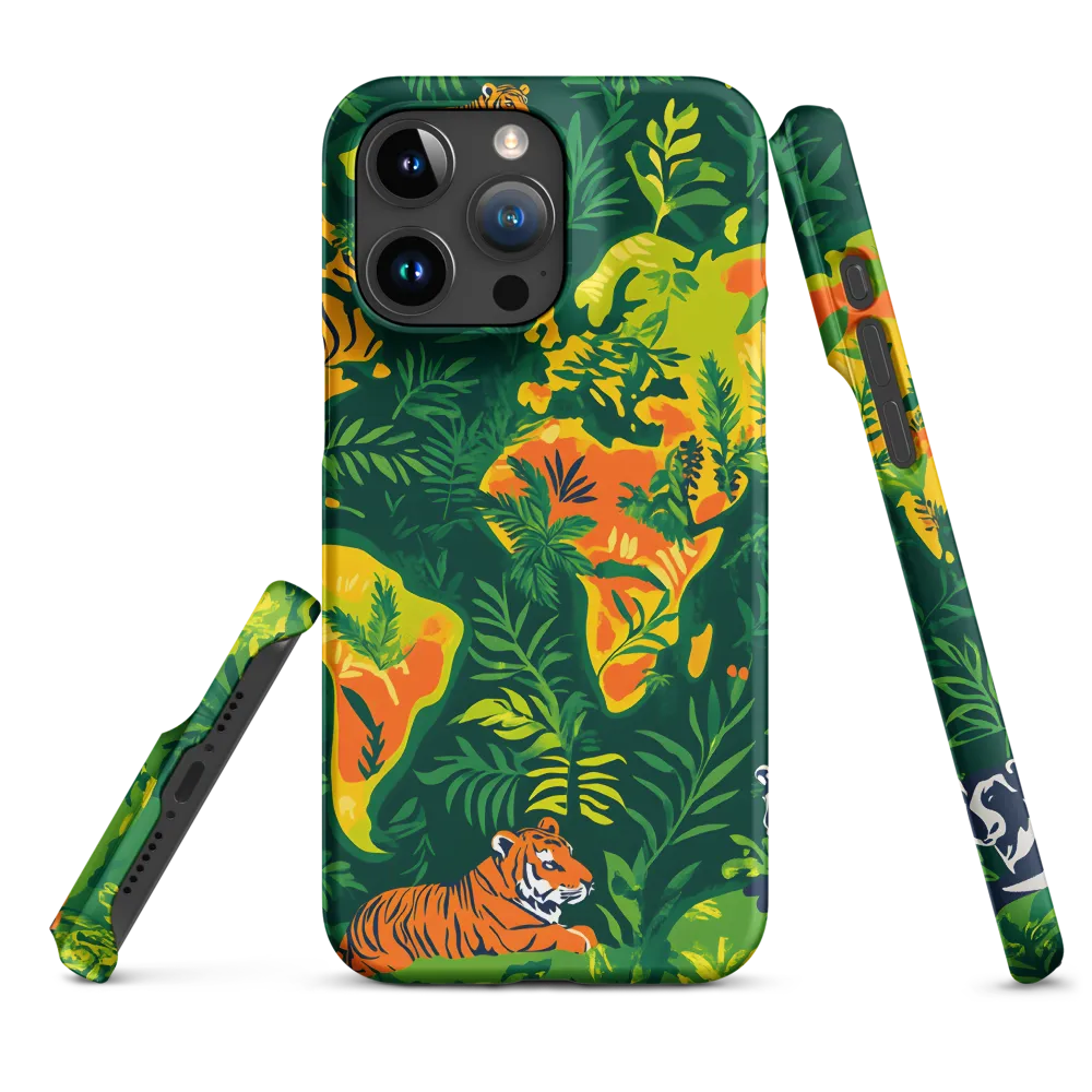 World Map with Tropical Animals | Phone Case