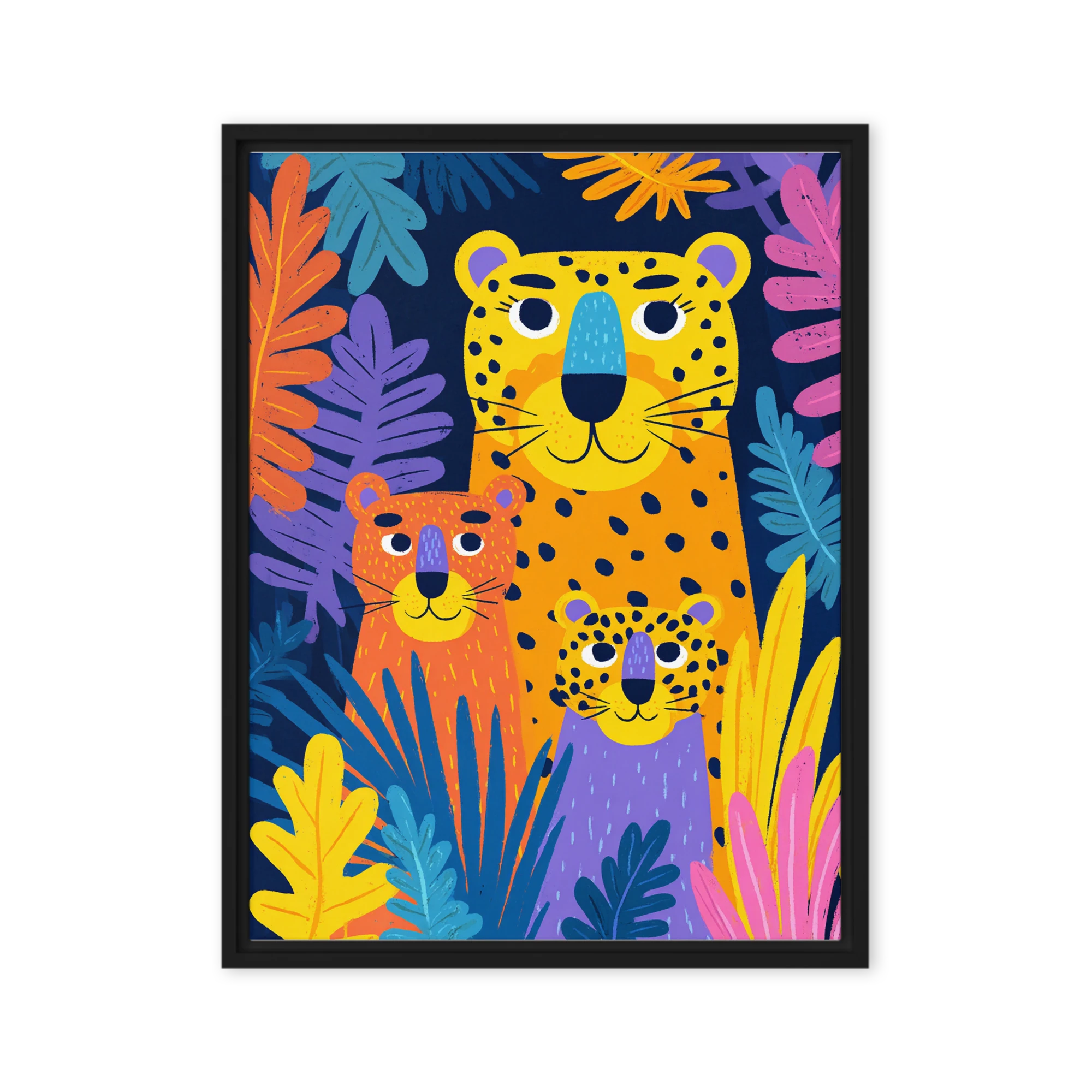 Tropical Leopard Family | Art Print