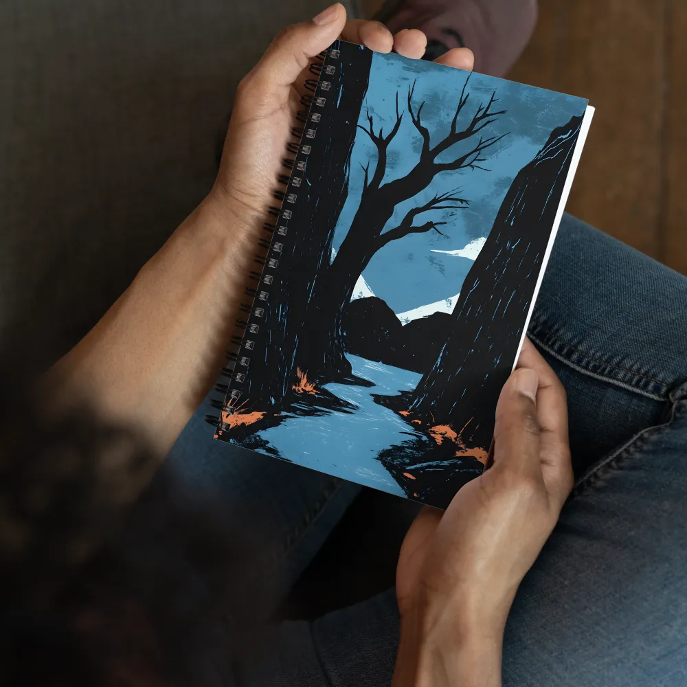 Whispers of the Nocturnal River 
 Spiral Notebook | 140 pages