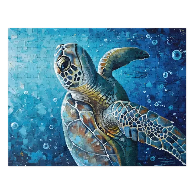 Azure Sea Turtle | Jigsaw Puzzles