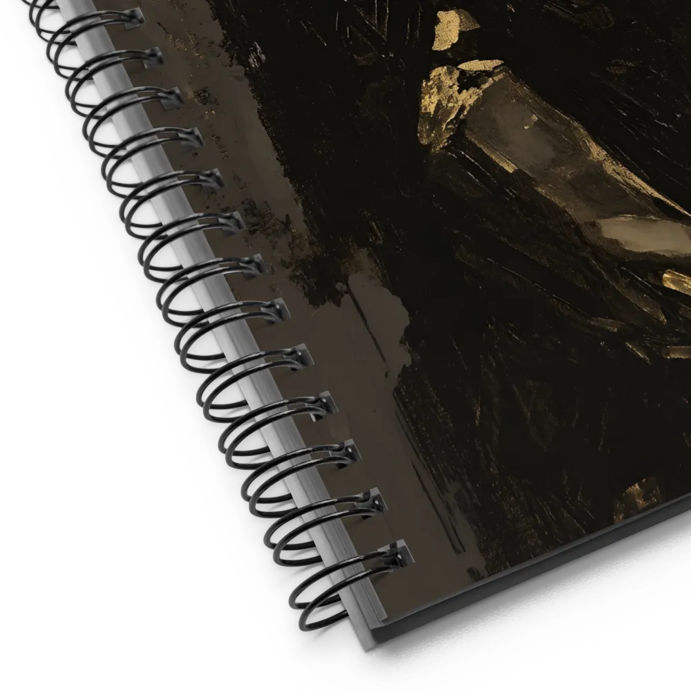 Solitary Gold Figure 
 Spiral Notebook | 140 pages