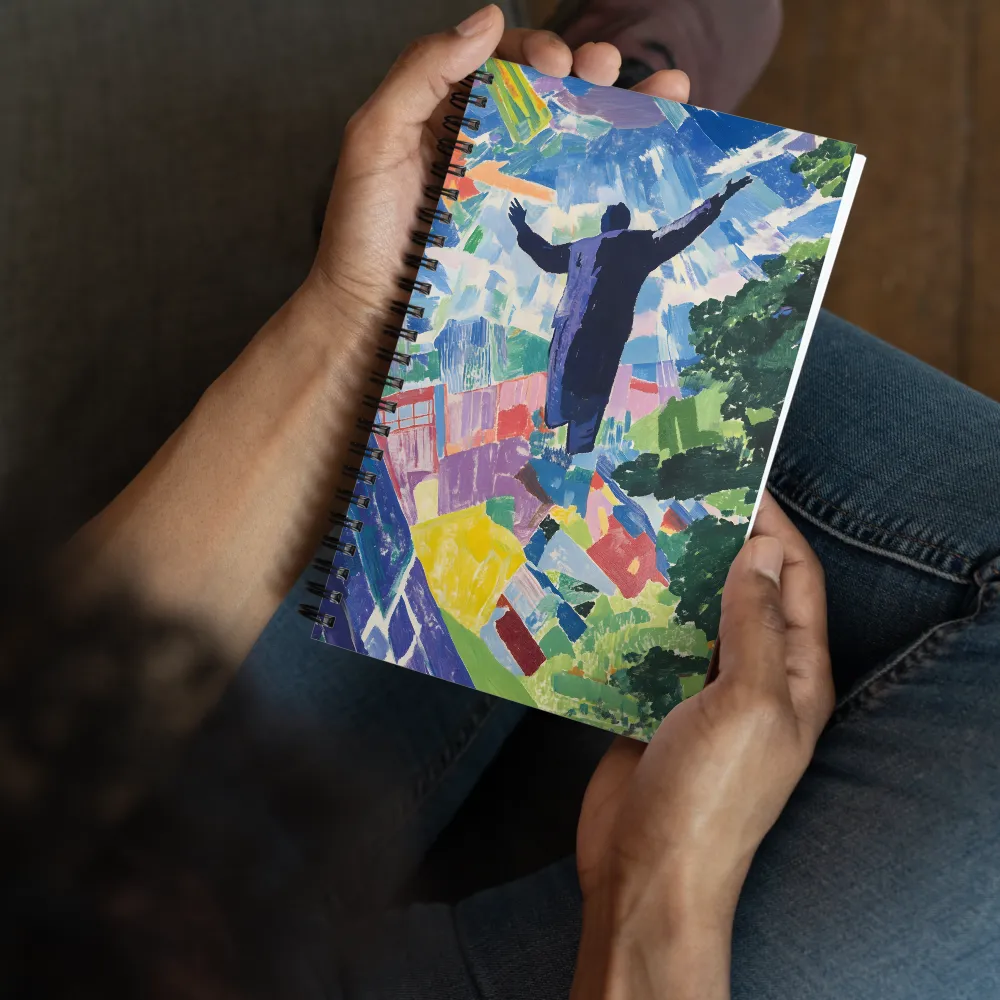 Exultant Figure Landscape 
 Spiral Notebook | 140 pages
