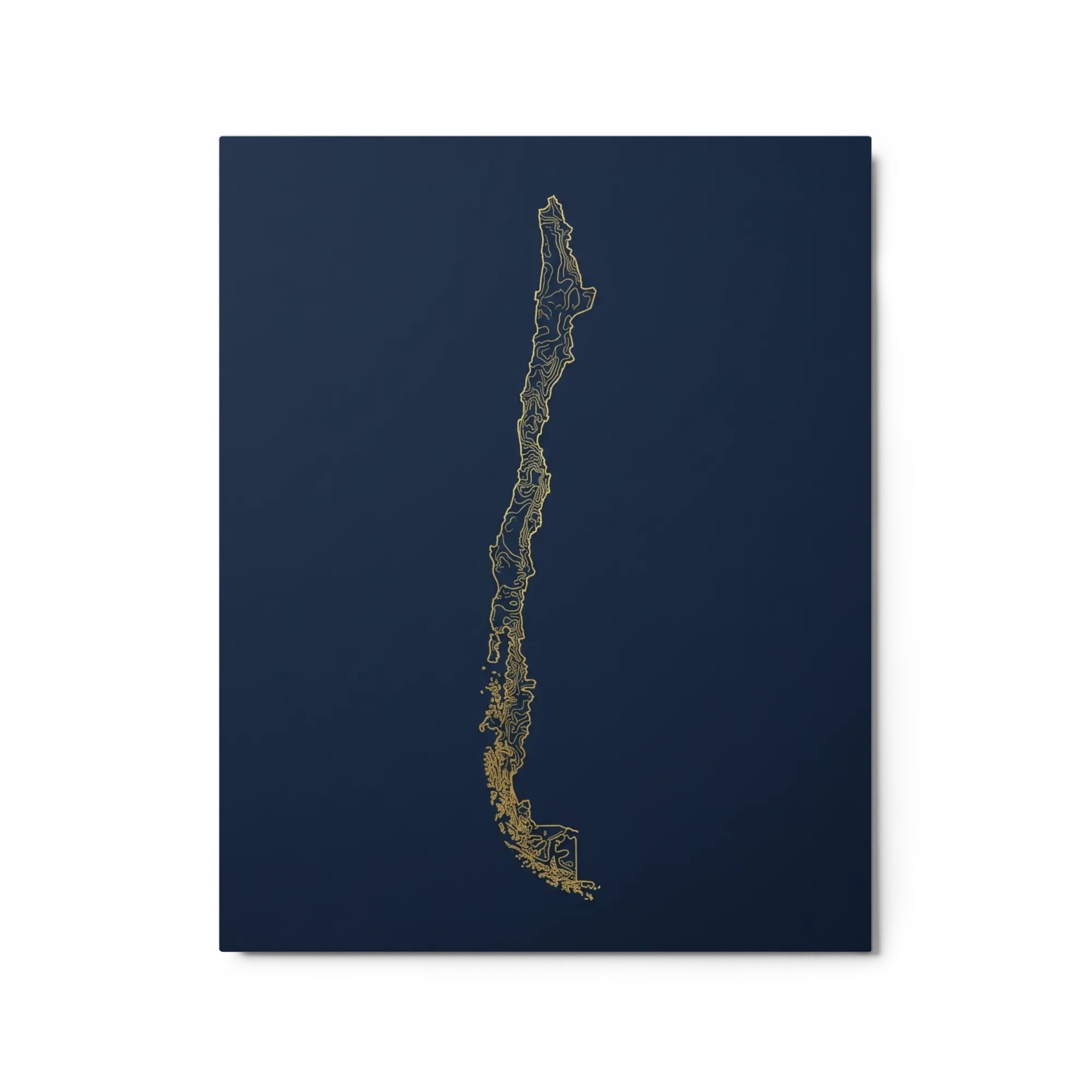 Chile Topography in Gold