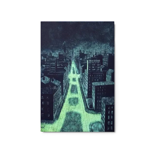 Neon Urban Depths | Art Print
