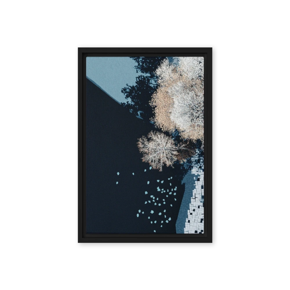 Abstract Aerial View of Trees and Shoreline