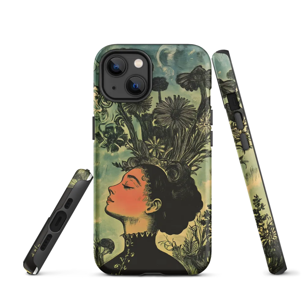 Surreal Woman with Floral Elements | Phone Case